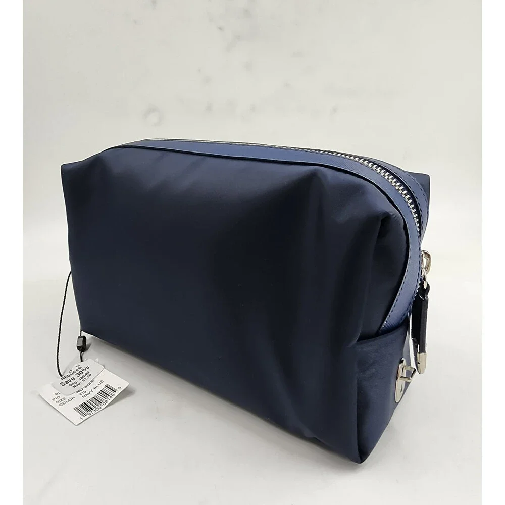 The Men's Store at Bloomingdale's Nylon & Leather Toiletry Bag Navy Zip Top